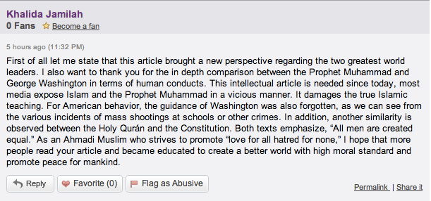 Muhammad and Washington article