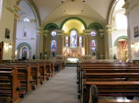 Inside of Saint Teresa's in Dublin)