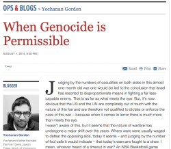 Genocide is never permissible, you idiot
