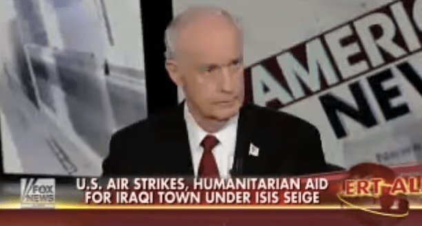 Screenshot: Lt. Gen. Tom McInerney admits the U.S. helped build IS 